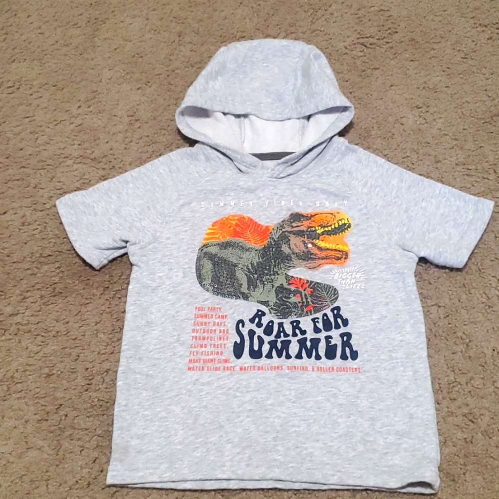 Boys hoodie shirt with dinosaur